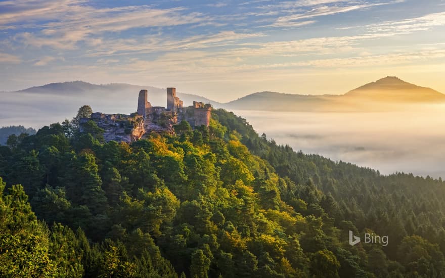 Altdahn Castle near Dahn, Dahner Felsenland (Dahn Rockland), Palatinate Forest, Rhineland-Palatinate, Germany