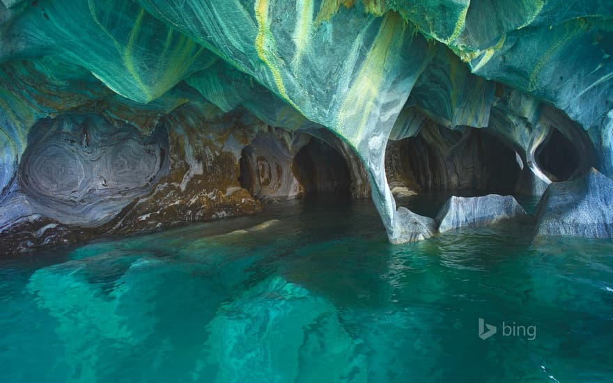 Marble caves on General Carrera Lake, Chile