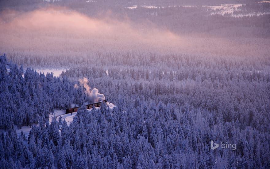 The Brocken Railway line in the Harz mountain range of Germany