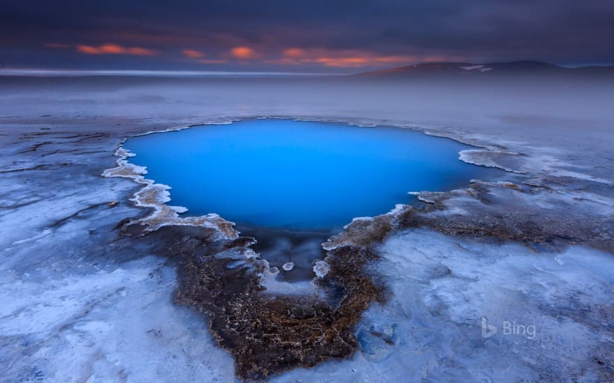 Hveravellir hot spring on Kjölur plateau, Iceland