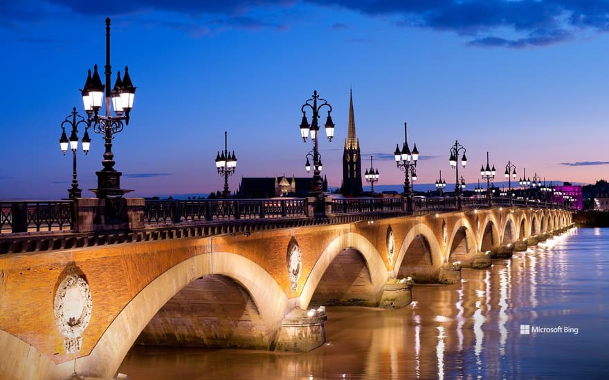 Pont de pierre, Bordeaux, France