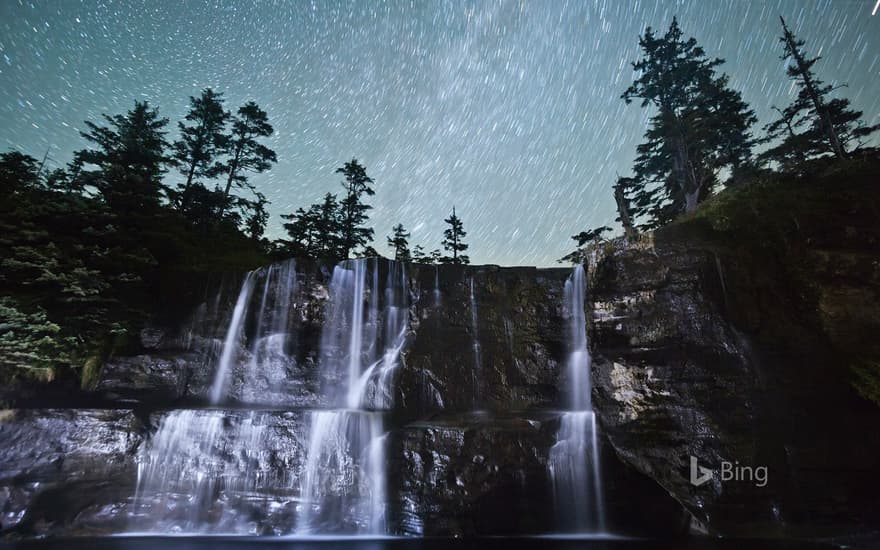 Tsusiat Falls along the West Coast Trail in B.C., Canada